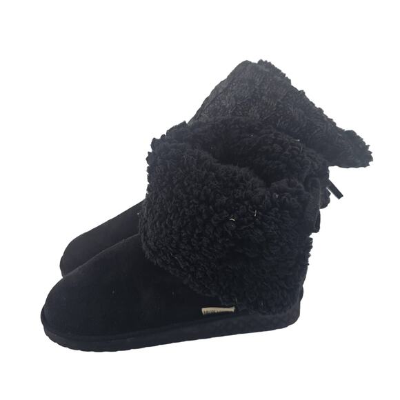 Mukluks Cozy Winter Fur Boots Women's Size 9 Pull on‎ Fold Down Round Toe Casual - Picture 1 of 9